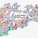 Mapa kompletných výsledkov komunálnych volieb 2026