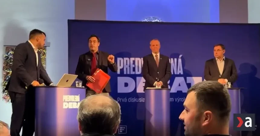 Moderátor zrušil predvolebnú diskusiu v Žiline po výroku o maštali