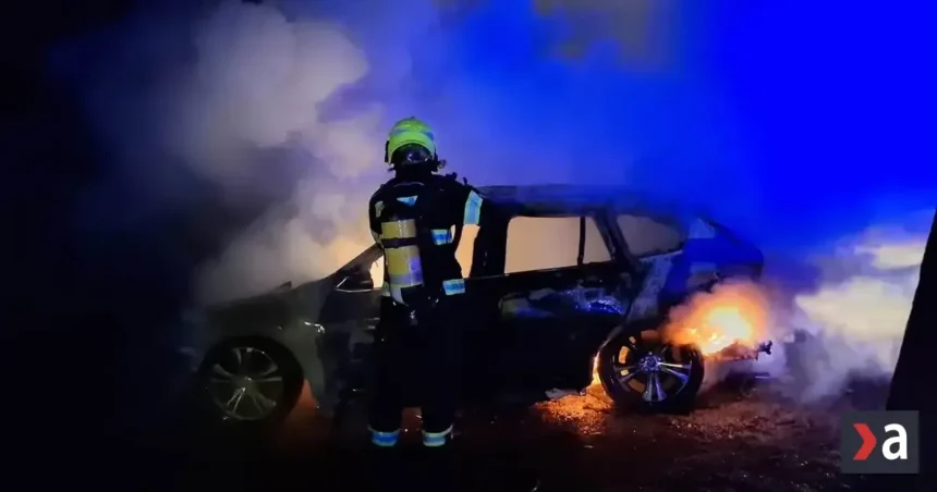 Požiar auta v Žilinskej Lehote: potvrdené úmyselné zapálenie