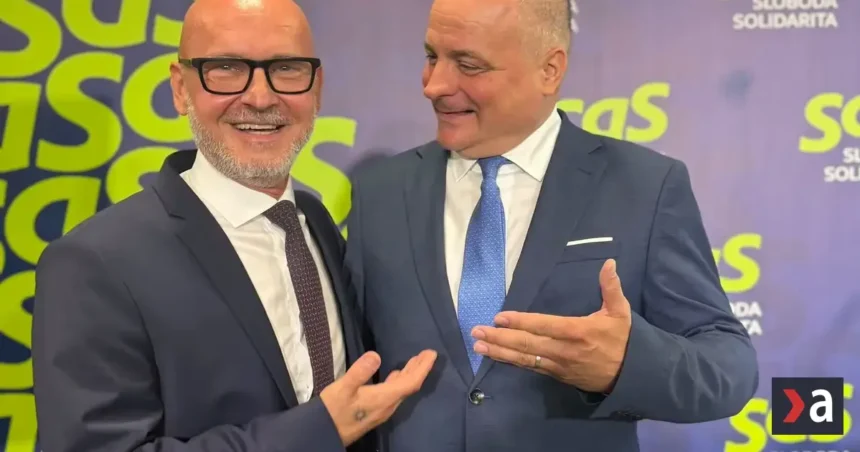 SaS oslavuje volebný triumf, posilnila pozíciu v Bratislavskom kraji aj regiónoch